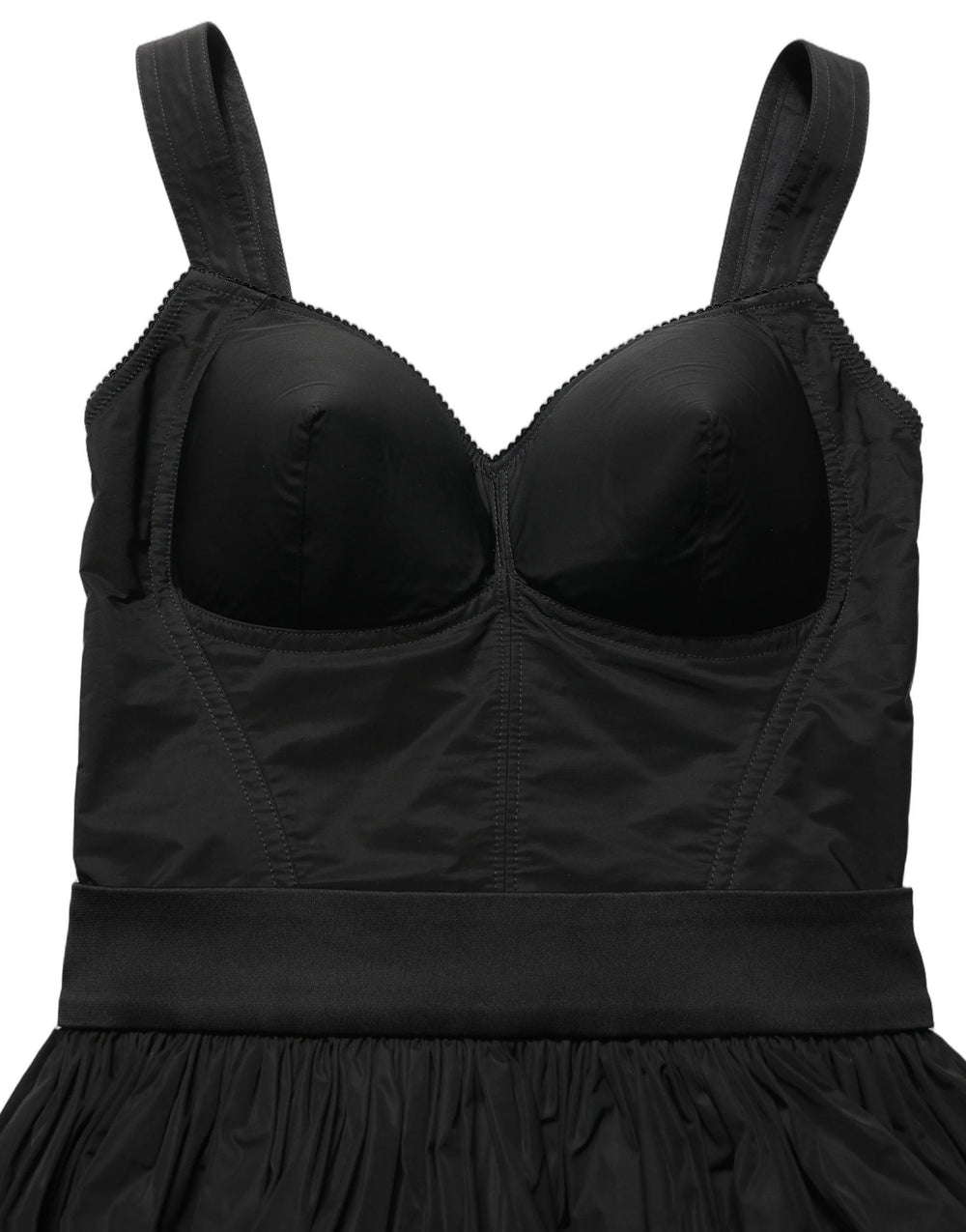 Dolce & Gabbana Black Nylon A-Line Sleeveless Mini Dress - IT40|S