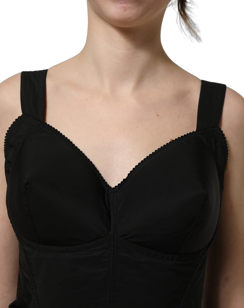 Dolce & Gabbana Black Nylon A-Line Sleeveless Mini Dress - IT40|S