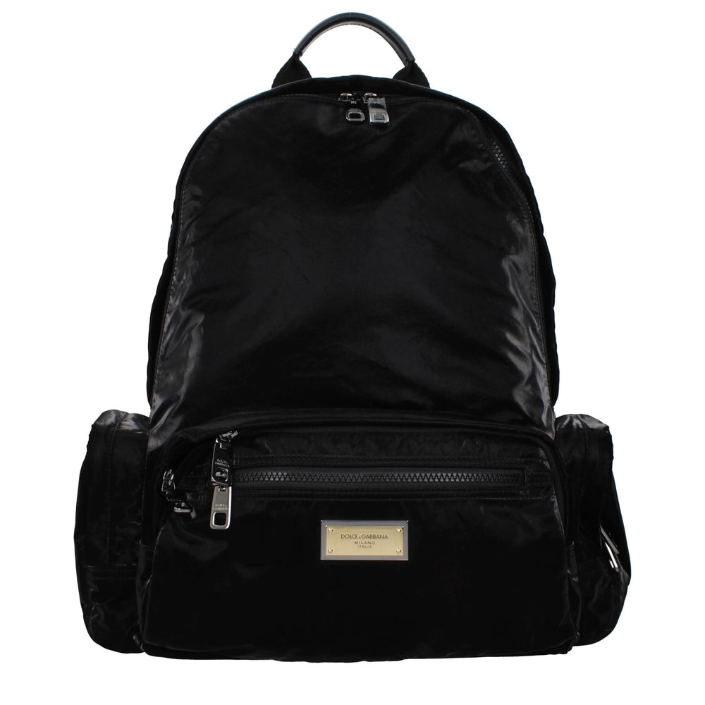 Dolce & Gabbana Black Nylon Backpack