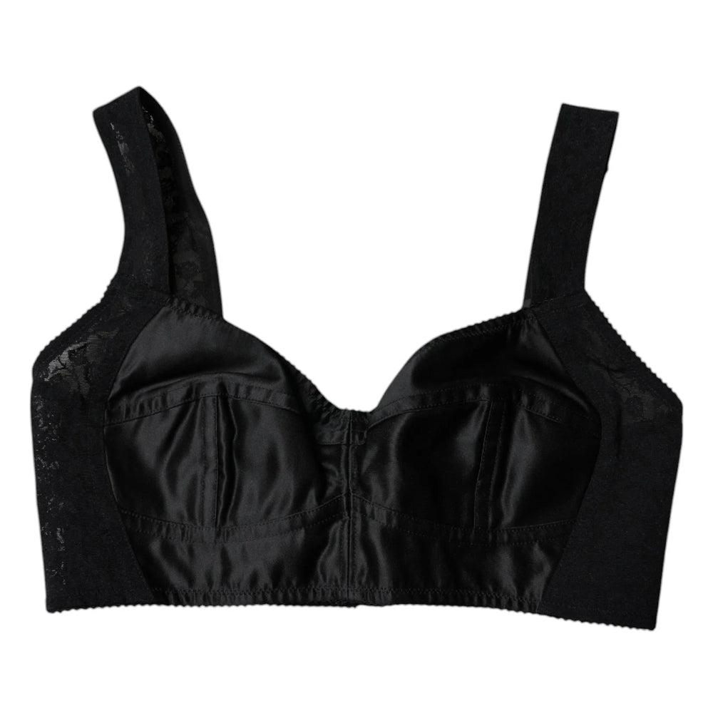 Dolce & Gabbana Black Nylon Balconcino Brassiere Underwear - IT40|S - Bras