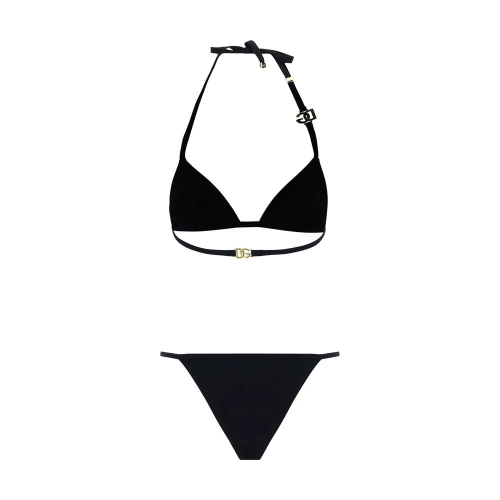 Dolce & Gabbana Black Nylon Bikini