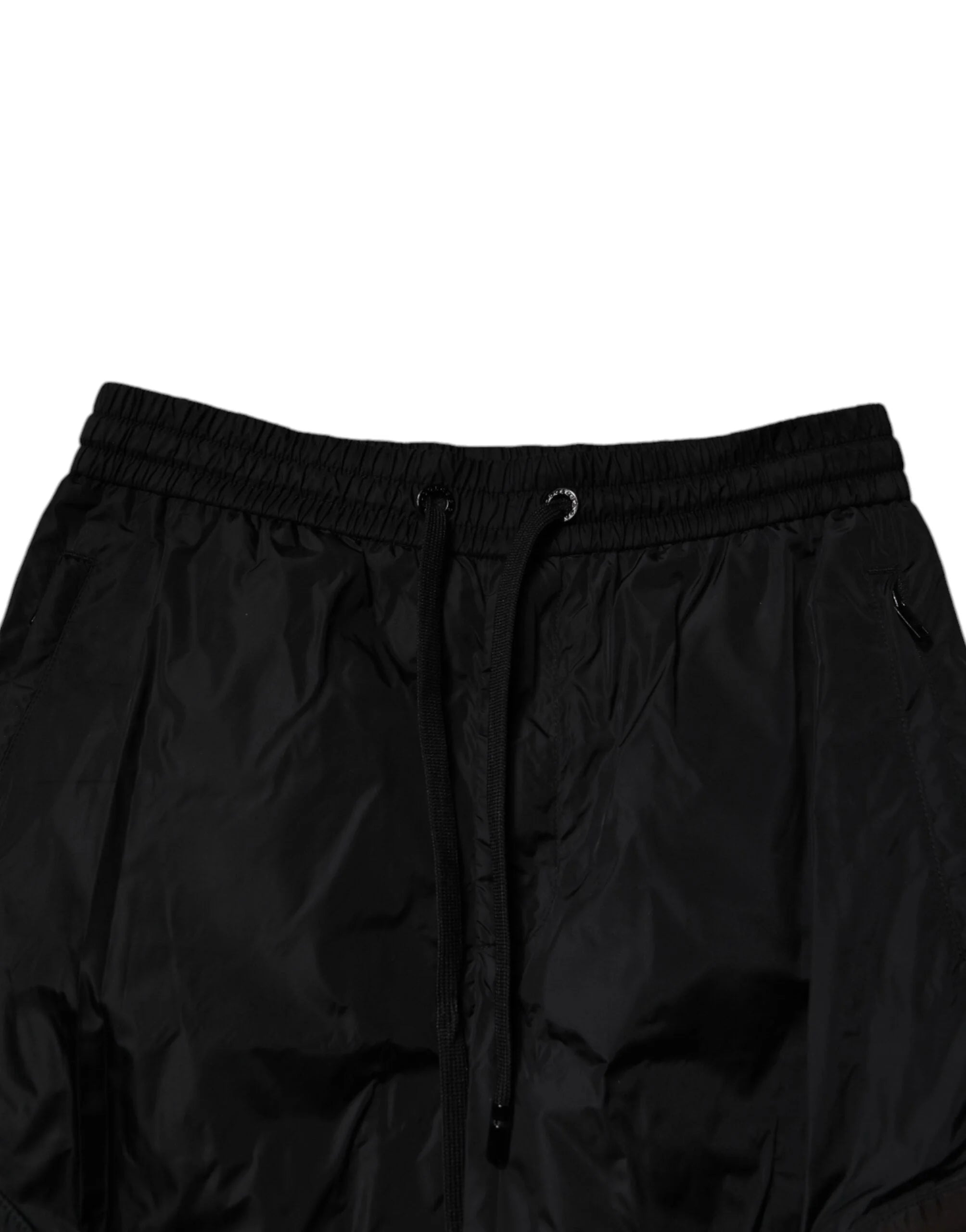 Dolce & Gabbana Black Nylon Cargo Jogger Men Sweatpants Pants - IT48 | M - Joggers