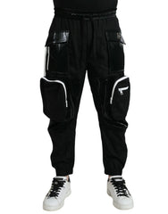 Dolce & Gabbana Black Nylon Cargo Jogger Men Sweatpants Pants - IT48 | M - Joggers