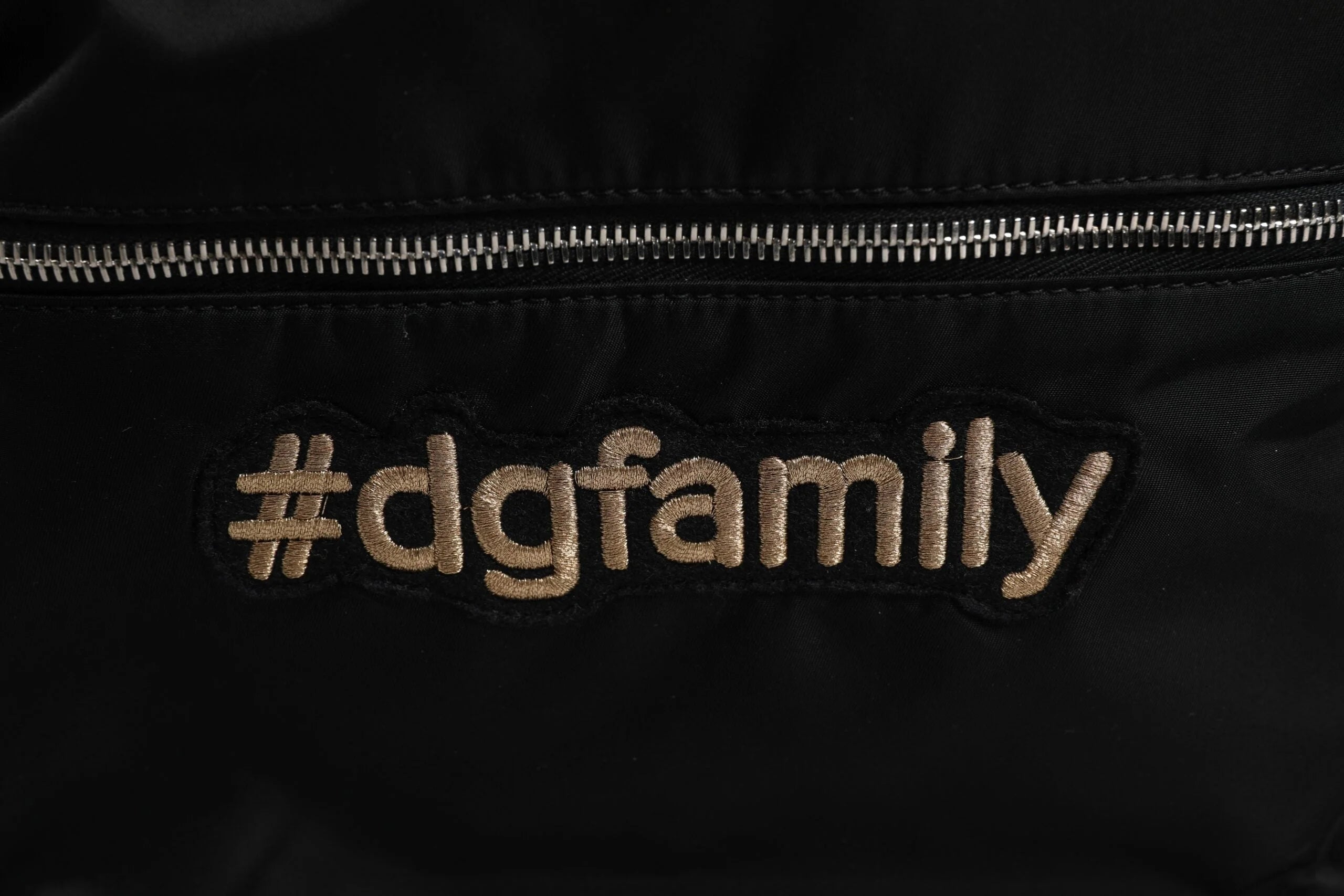 Dolce & Gabbana Black Nylon #DGFAMILY Embellished Backpack VULCANO Bag - Backpacks
