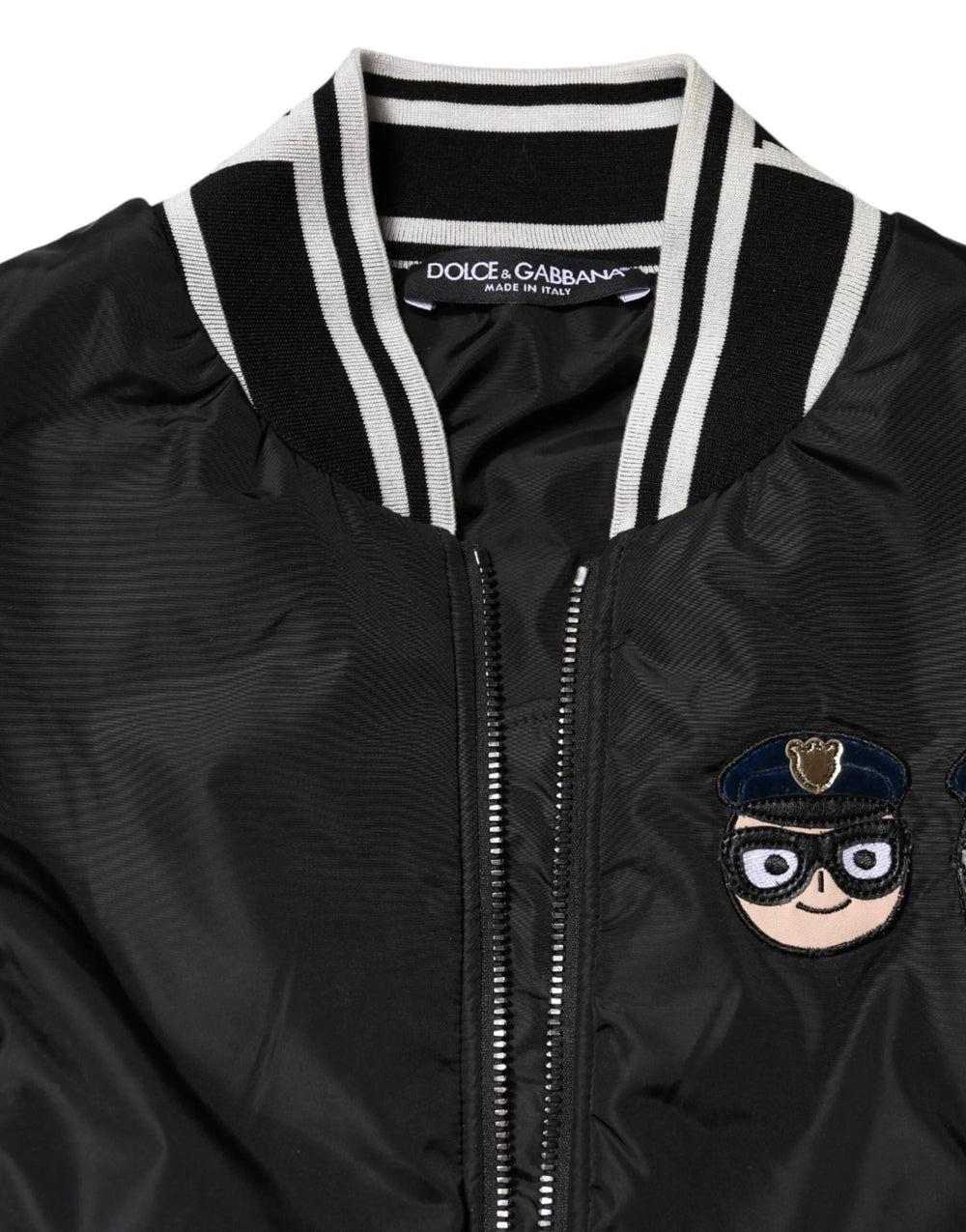 Dolce & Gabbana Black Nylon #DGFamily Full Zip Bomber Jacket - IT38 | XS - Bomber Jackets