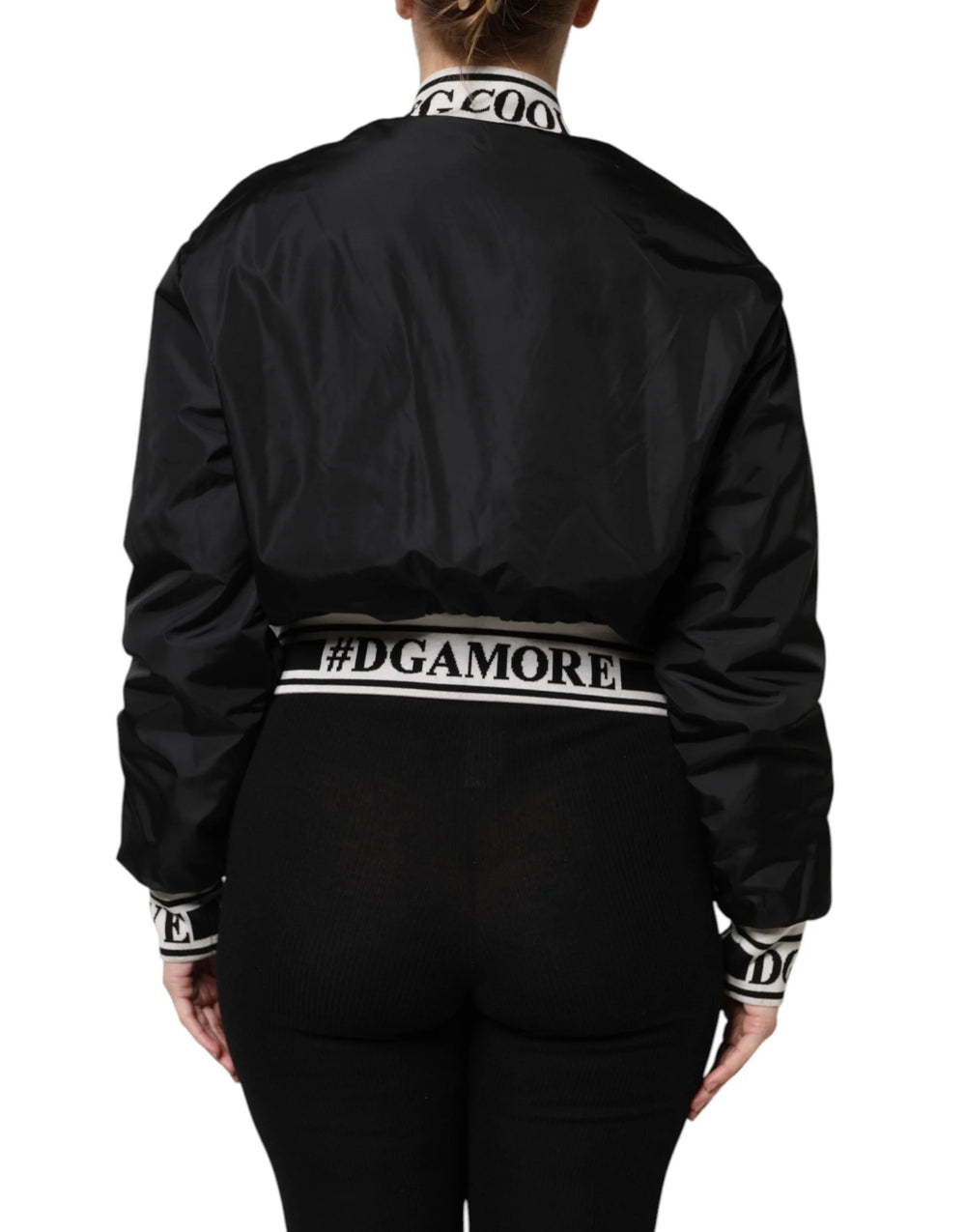Dolce & Gabbana Black Nylon #DGFamily Full Zip Bomber Jacket - IT38 | XS - Bomber Jackets