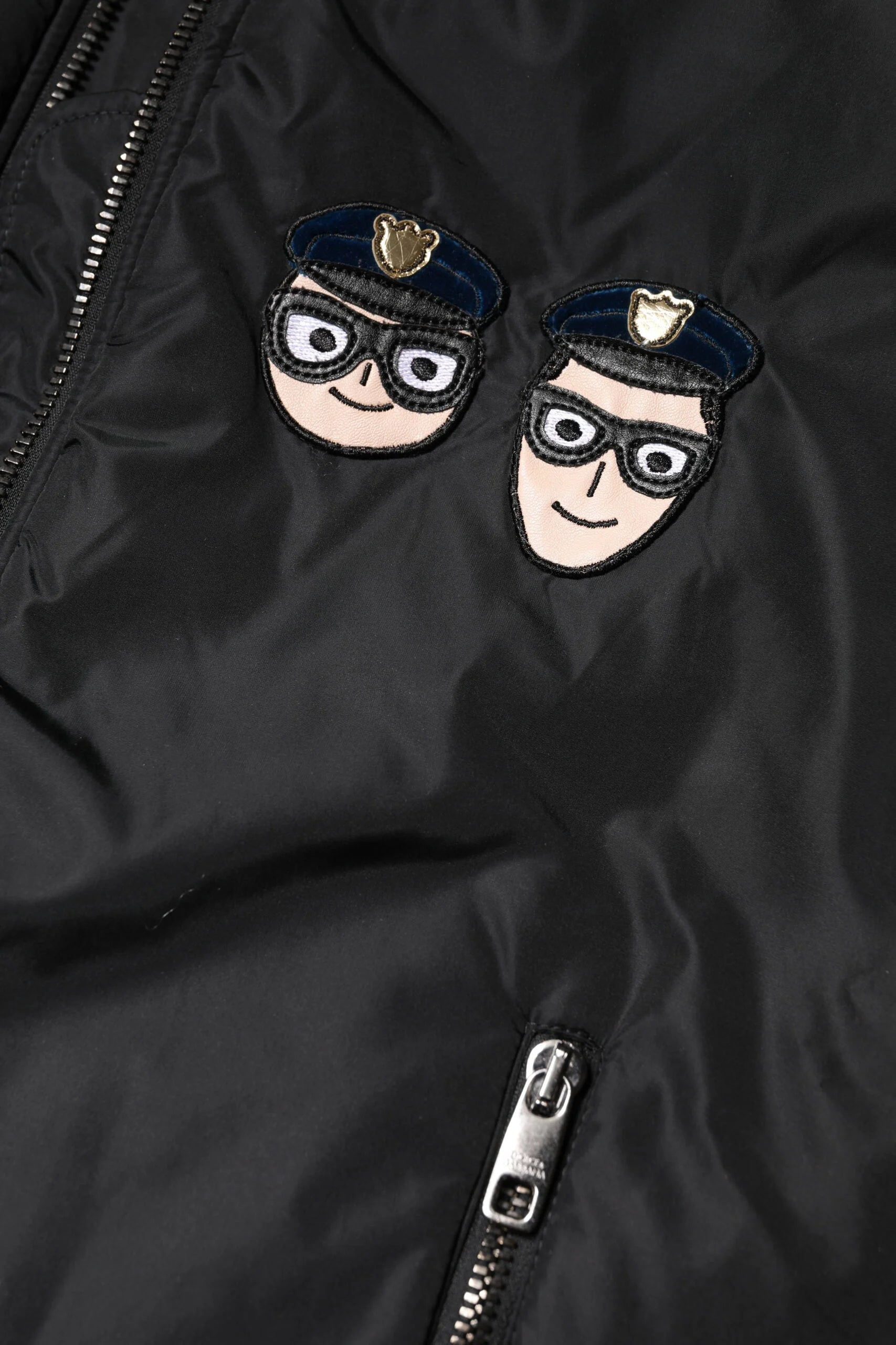 Dolce & Gabbana Black Nylon #DGFamily Full Zip Bomber Jacket - IT38 | XS - Bomber Jackets