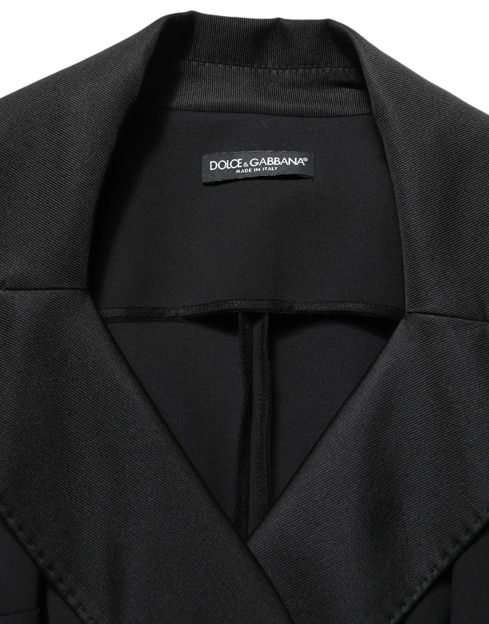 Dolce & Gabbana Black Nylon Double Breasted Coat Jacket - IT40|S