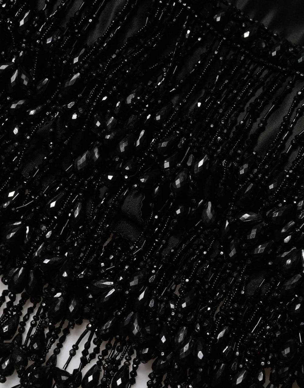 Dolce & Gabbana Black Nylon Embellished Lace Mini Skirt - IT40|S