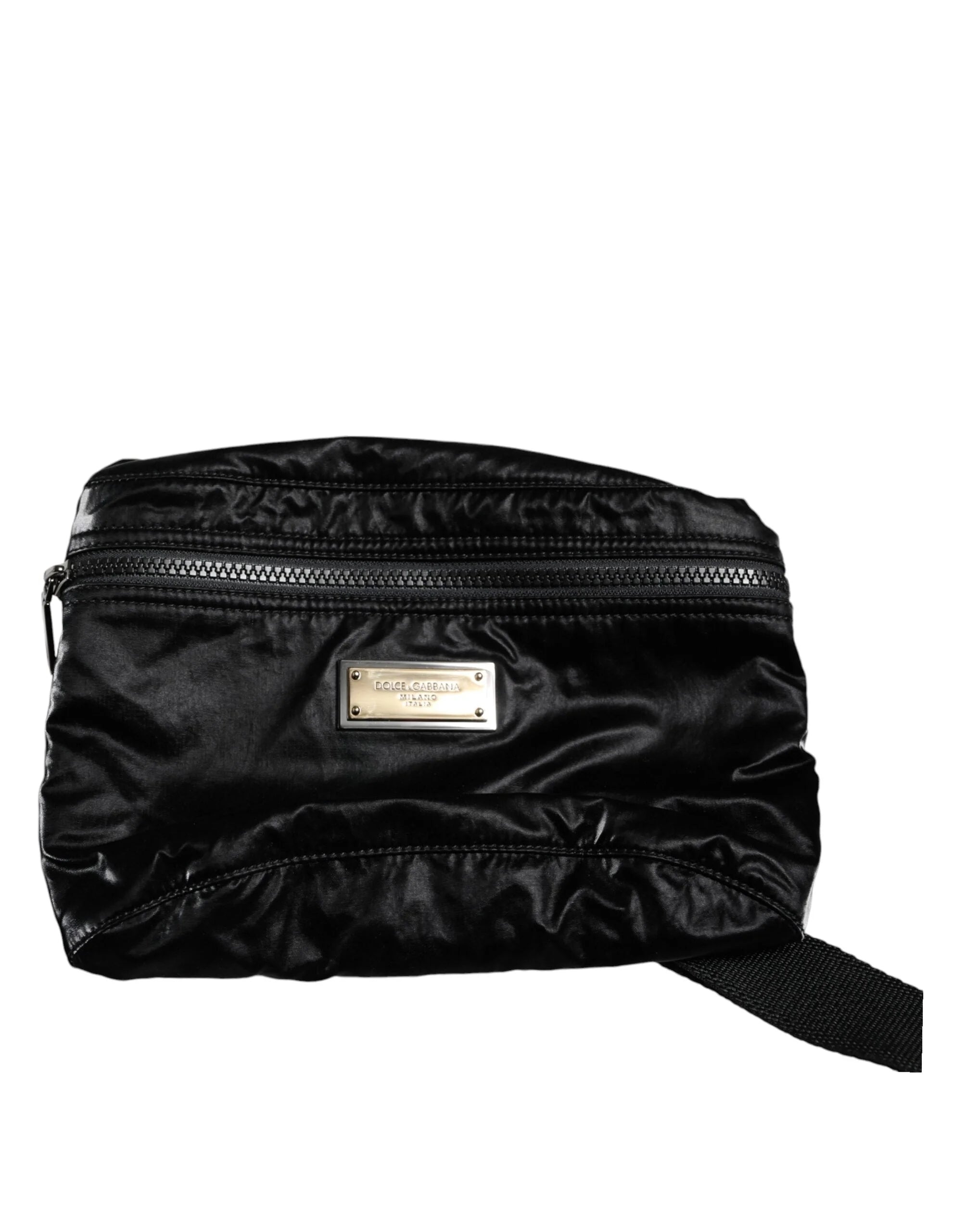 Dolce & Gabbana Black Nylon Fabric Belt Waist Fanny Pack Bag - Fanny Packs