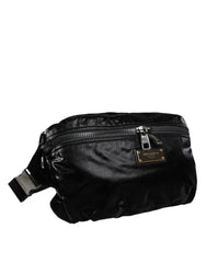 Dolce & Gabbana Black Nylon Fabric Belt Waist Fanny Pack Bag - Fanny Packs