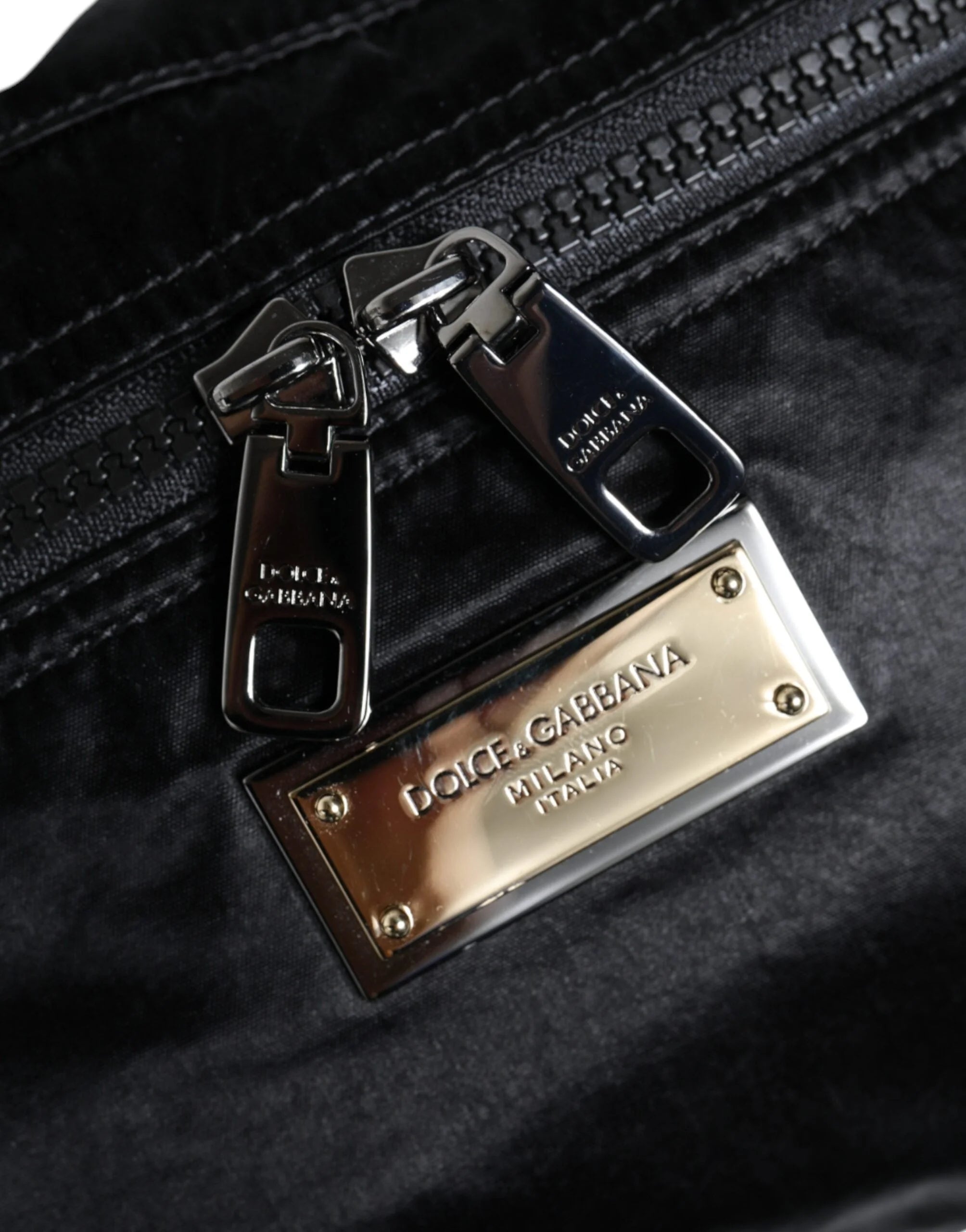 Dolce & Gabbana Black Nylon Fabric Belt Waist Fanny Pack Bag - Fanny Packs