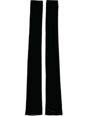 Dolce & Gabbana Black Nylon Finger Less Elbow Long Gloves - 7|S - Gloves & Mittens