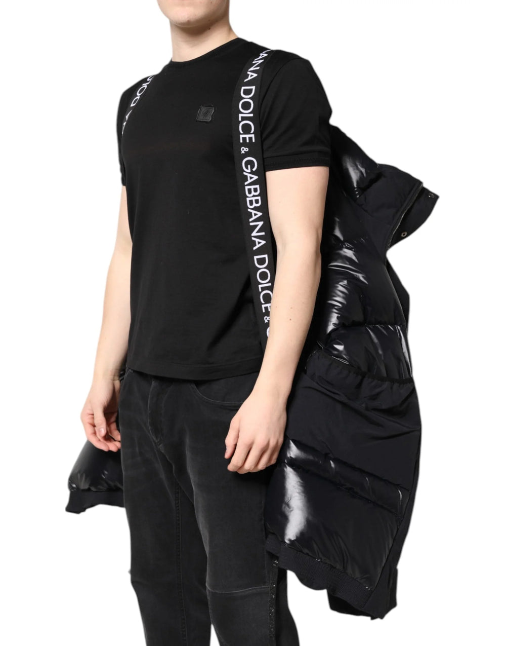 Dolce & Gabbana Black Nylon Full Zip Hooded Parka Jacket - IT52 | XL - Parkas