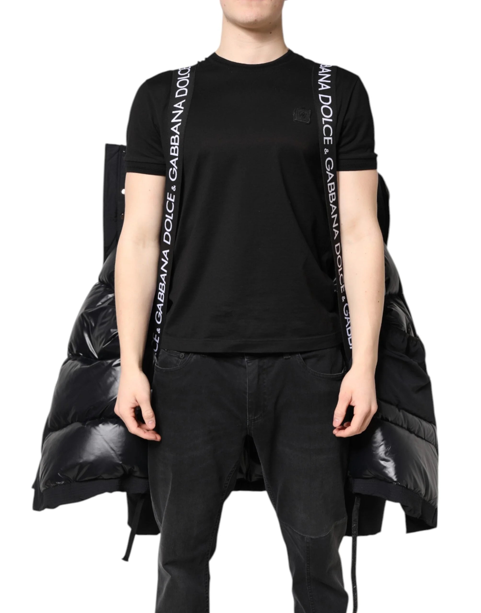 Dolce & Gabbana Black Nylon Full Zip Hooded Parka Jacket - IT52 | XL - Parkas