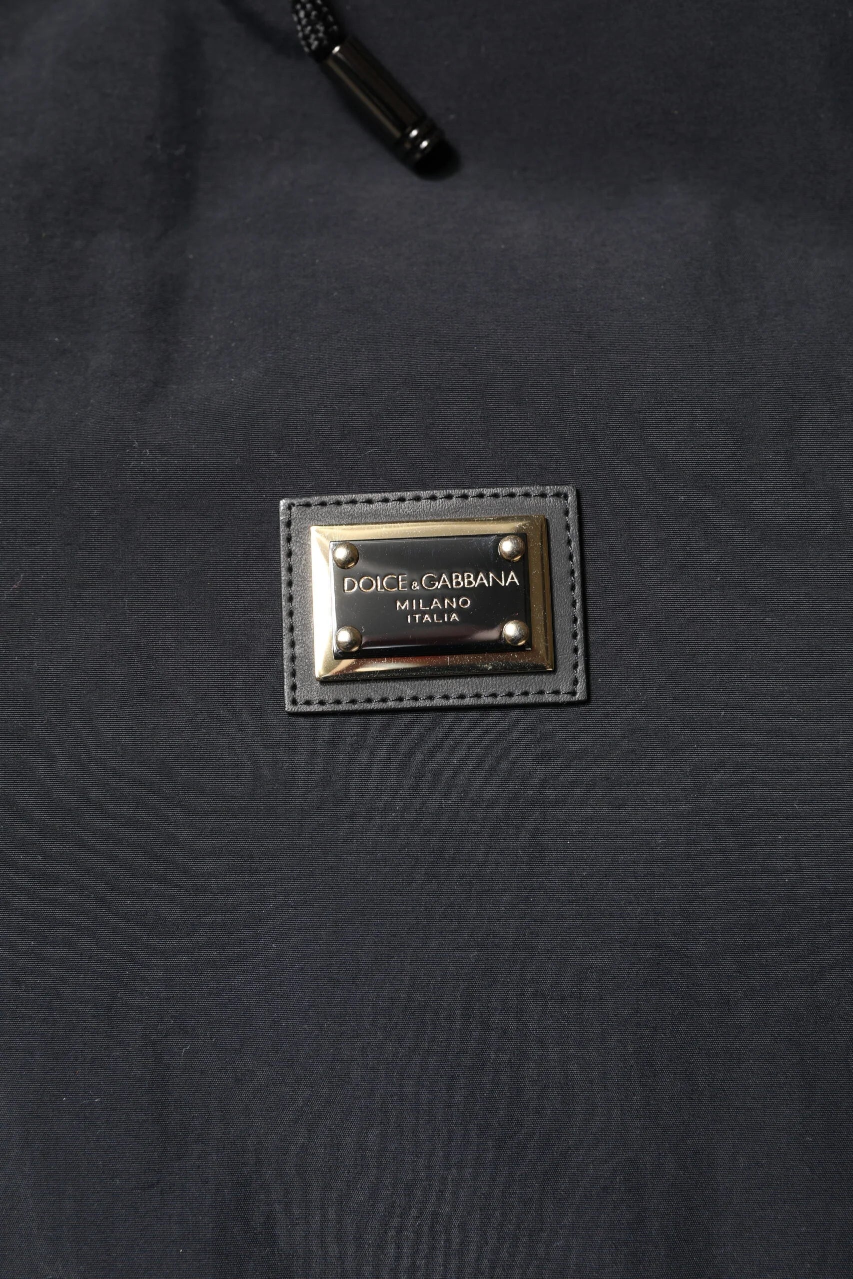 Dolce & Gabbana Black Nylon Full Zip Hooded Parka Jacket - IT52 | XL - Parkas