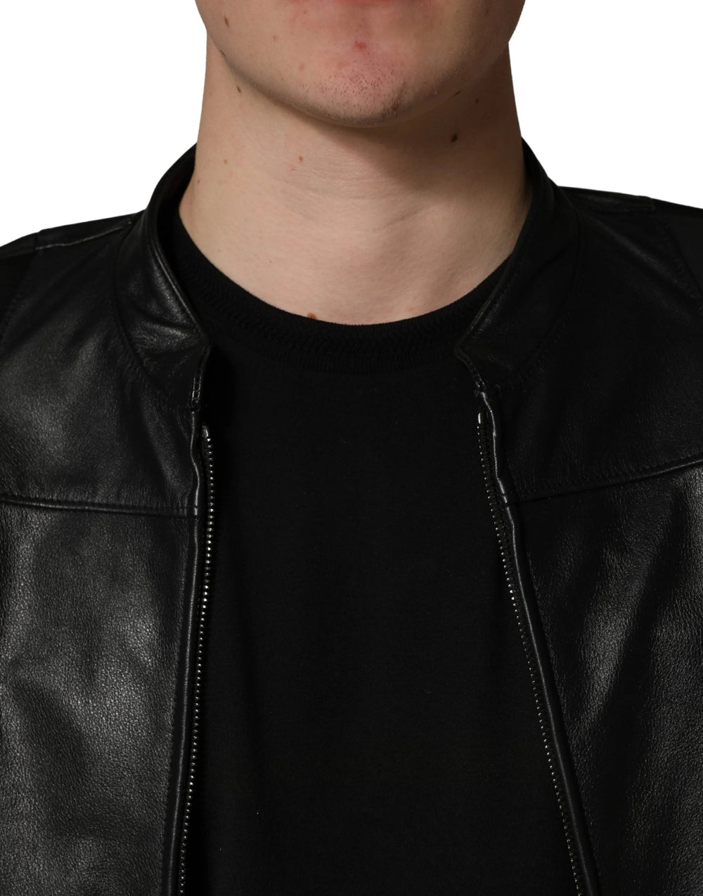Dolce & Gabbana Black Nylon Full Zip Men Biker Coat Jacket - IT48 | M - Jassen & Jackets
