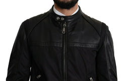 Dolce & Gabbana Black Nylon Full Zip Men Bomber Coat Jacket - Bomber Jackets