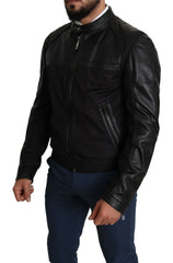 Dolce & Gabbana Black Nylon Full Zip Men Bomber Coat Jacket - Bomber Jackets