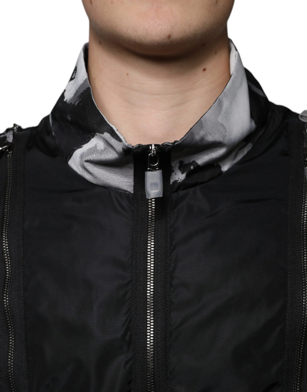 Dolce & Gabbana Black Nylon Full Zip Men Bomber Jacket - IT54 | XL - Bomber Jackets