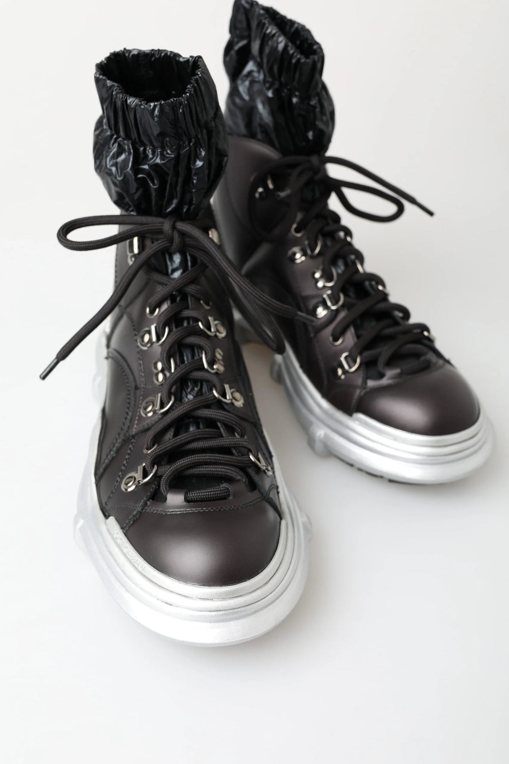 Dolce & Gabbana Black Nylon Galileo High Top Sneakers Shoes - EU41/US8
