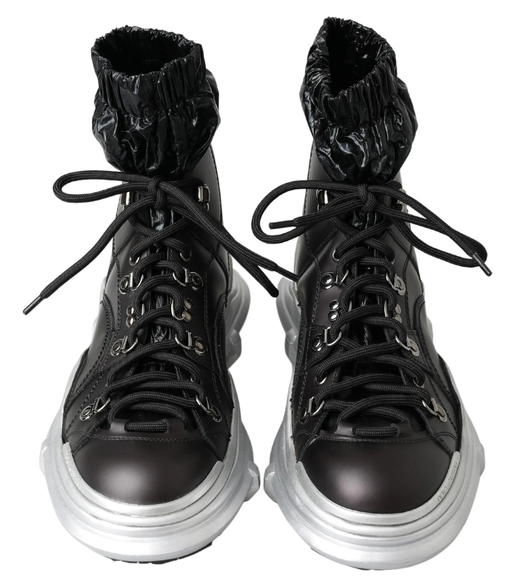 Dolce & Gabbana Black Nylon Galileo High Top Sneakers Shoes - EU41/US8