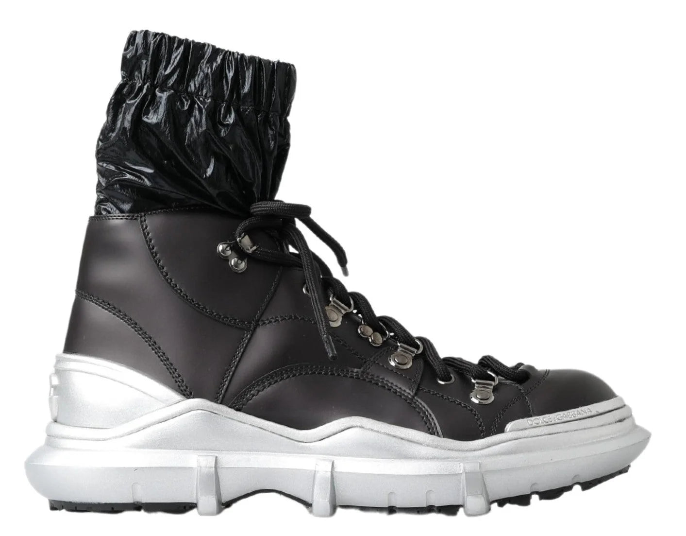 Dolce & Gabbana Black Nylon Galileo High Top Sneakers Shoes - EU41/US8