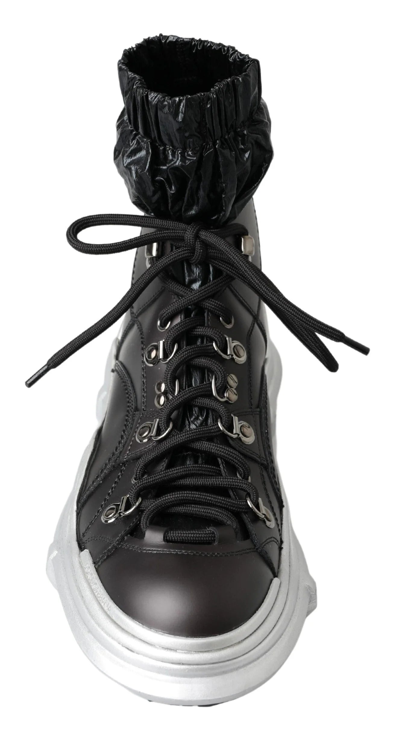 Dolce & Gabbana Black Nylon Galileo High Top Sneakers Shoes - EU41/US8