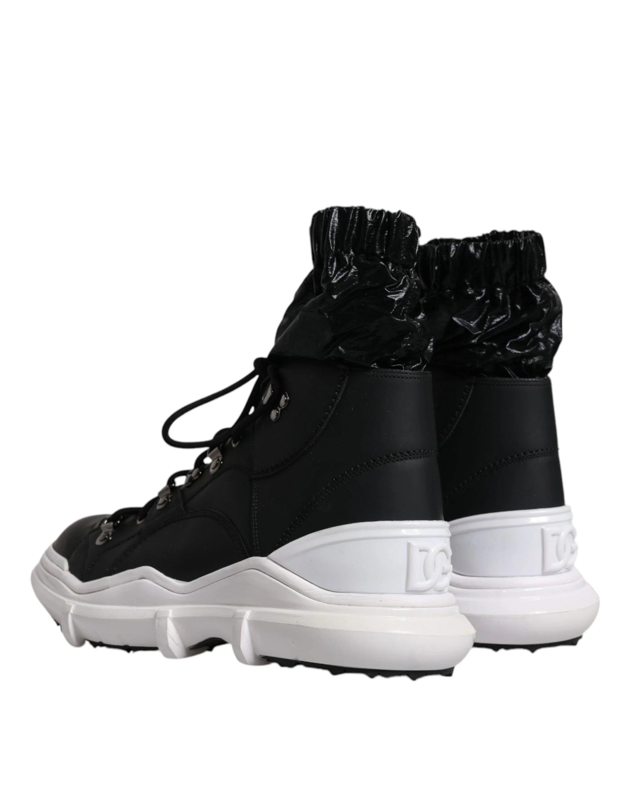 Dolce & Gabbana Black Nylon Galileo High Top Sneakers Shoes - EU44/US11