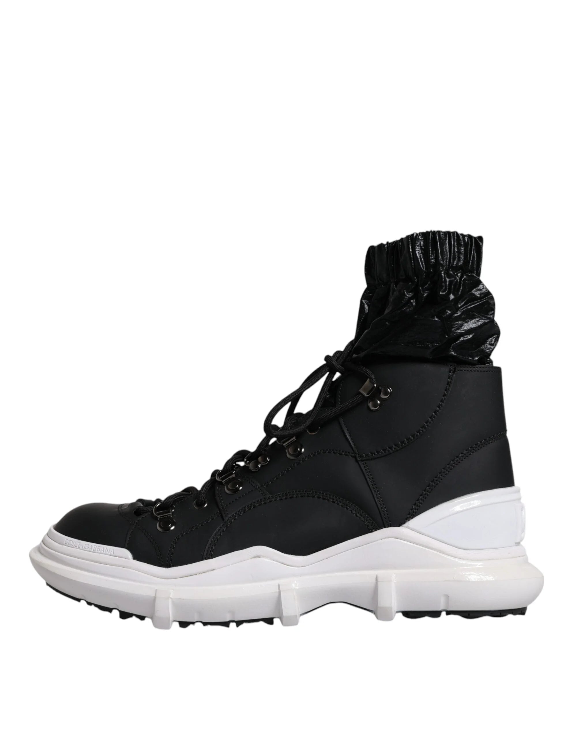 Dolce & Gabbana Black Nylon Galileo High Top Sneakers Shoes - EU44/US11