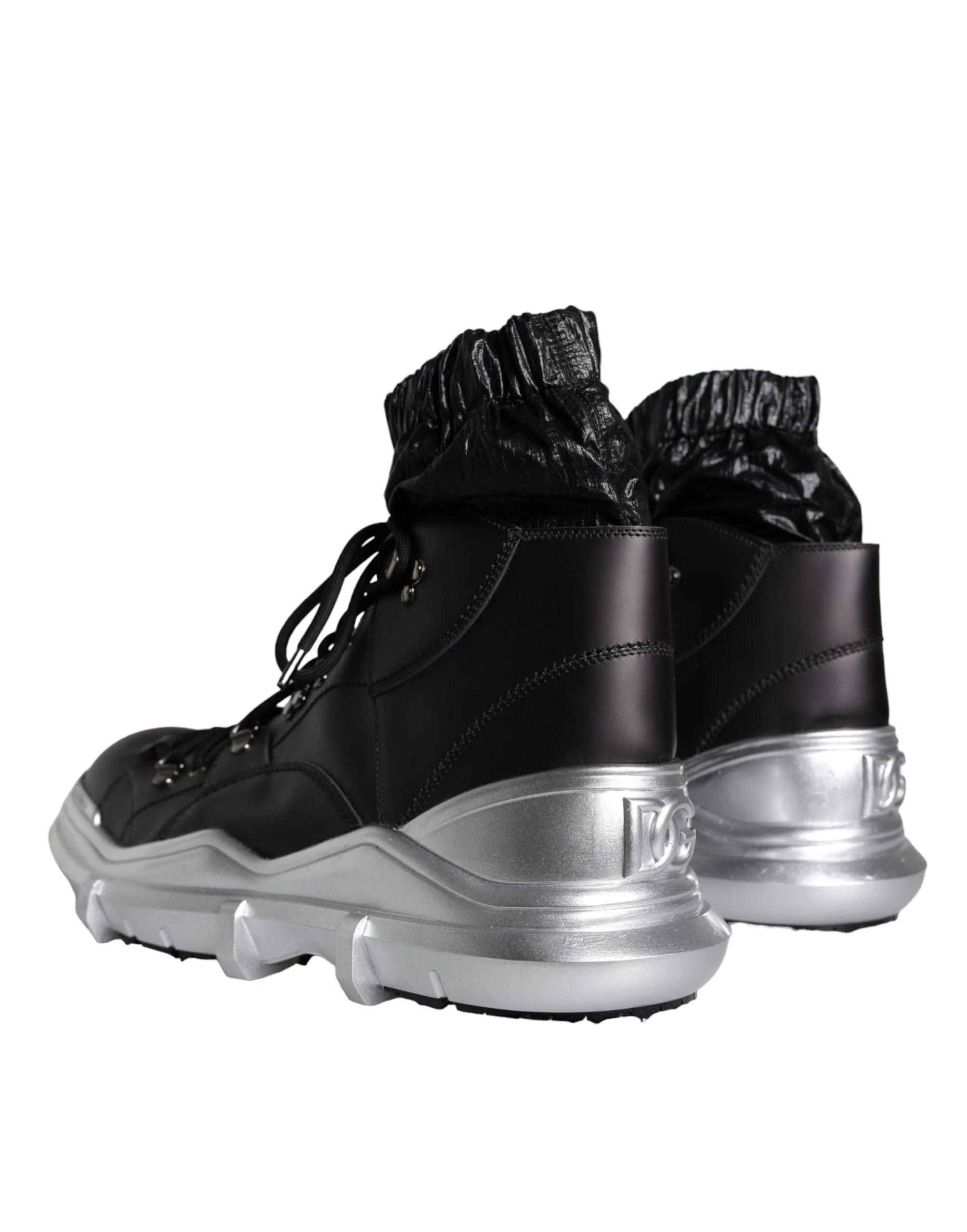 Dolce & Gabbana Black Nylon Galileo High Top Sneakers Shoes - EU44/US11 - Sneakers