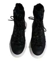 Dolce & Gabbana Black Nylon Galileo High Top Sneakers Shoes - EU44/US11