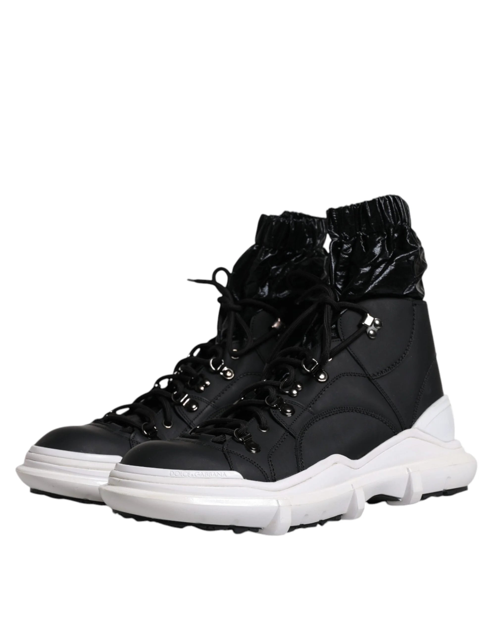 Dolce & Gabbana Black Nylon Galileo High Top Sneakers Shoes - EU44/US11