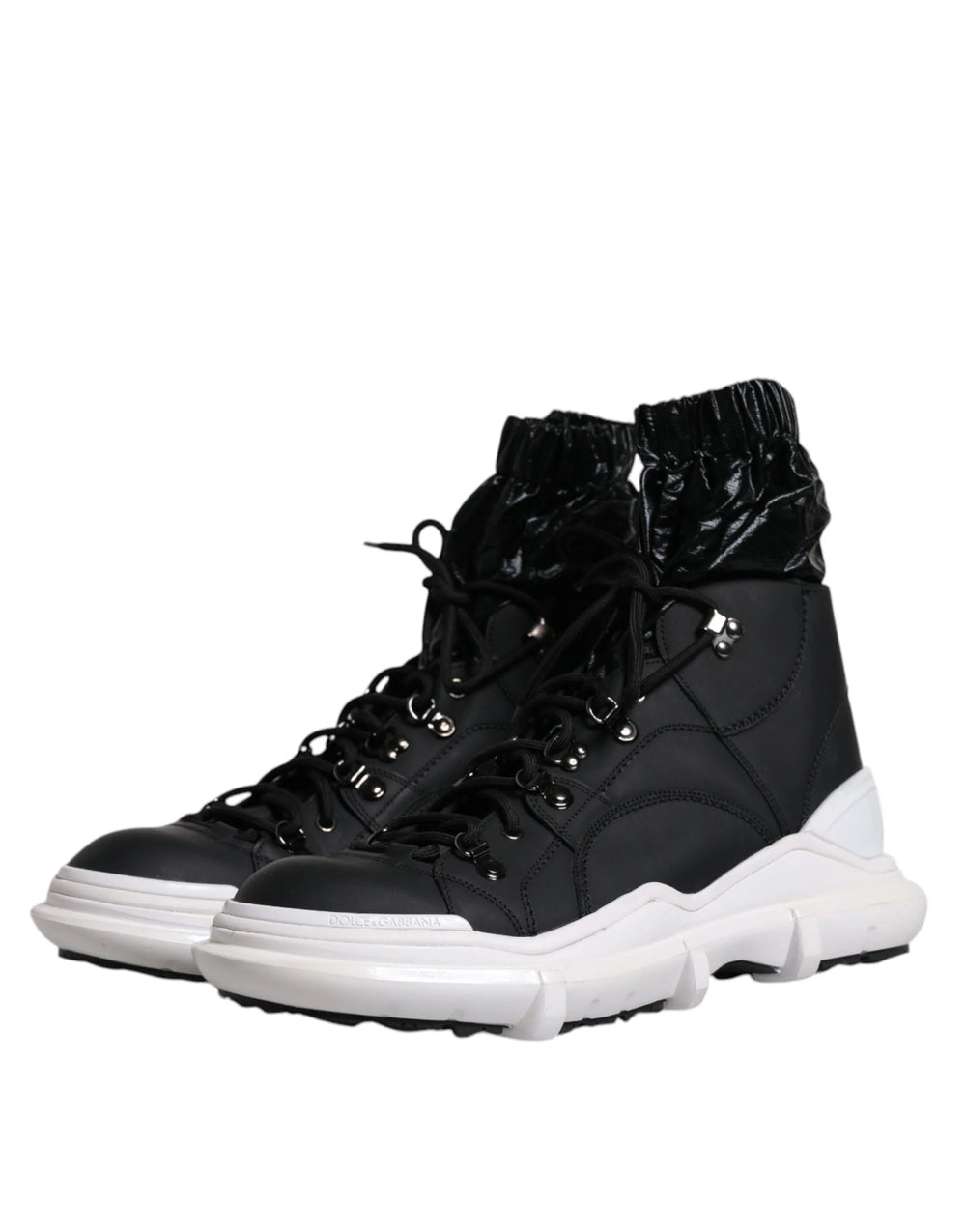 Dolce & Gabbana Black Nylon Galileo High Top Sneakers Shoes - EU44/US11