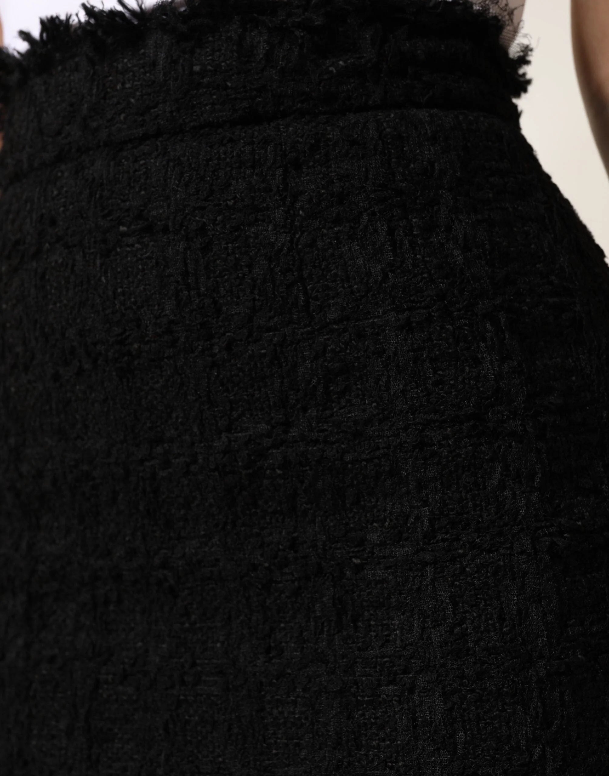 Dolce & Gabbana Black Nylon High Waist Open-Stitch Mini Skirt - IT40|S