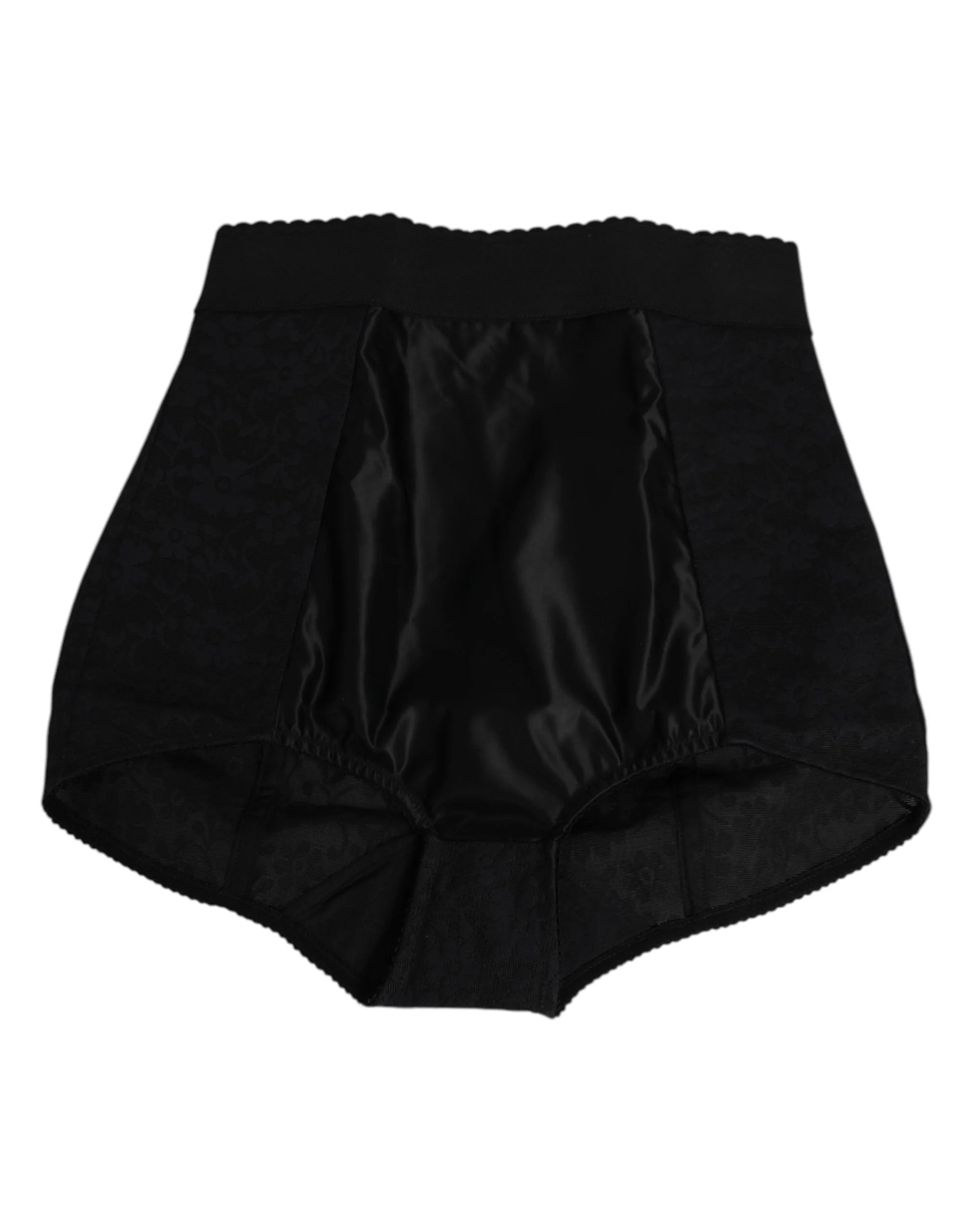 Dolce & Gabbana Black Nylon High Waist Short Panty Underwear - IT42|M - Briefs