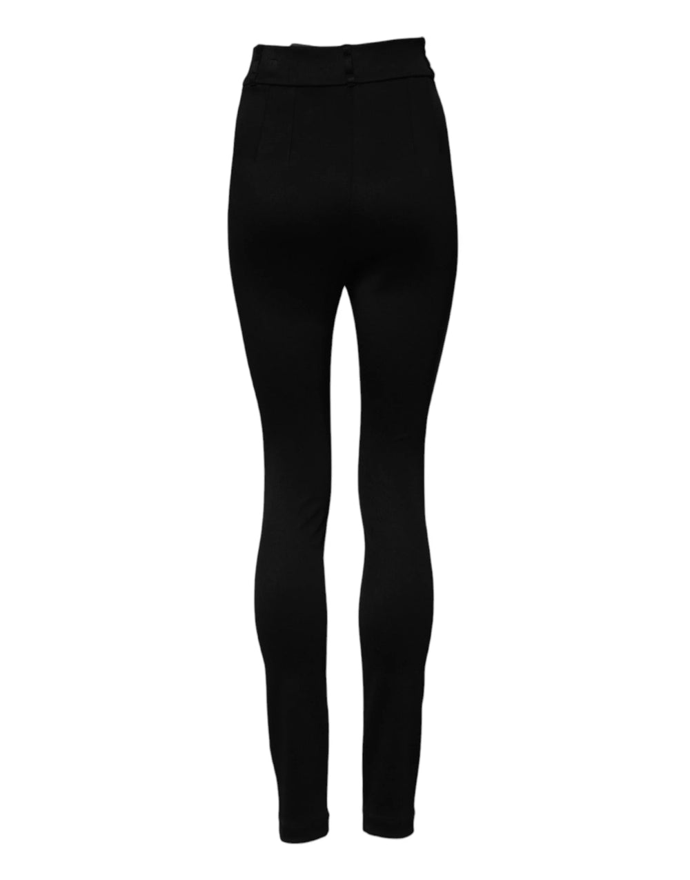 Dolce & Gabbana Black Nylon High Waist Skinny Leggings Pants - IT40|S - Leggings