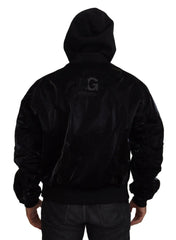 Dolce & Gabbana Black Nylon Hooded Full Zip Bomber Jacket - IT48 | M - Bomber Jackets