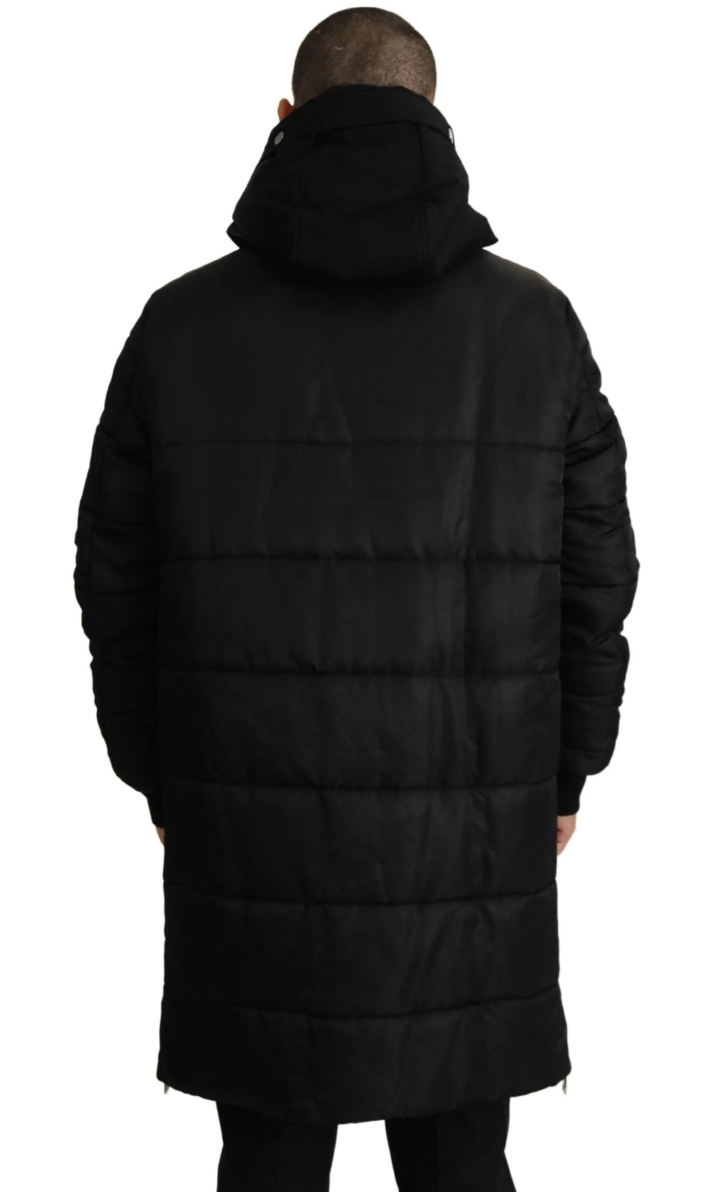 Dolce & Gabbana Black Nylon Hooded Parka Coat Winter Jacket - IT46 | S - Parkas