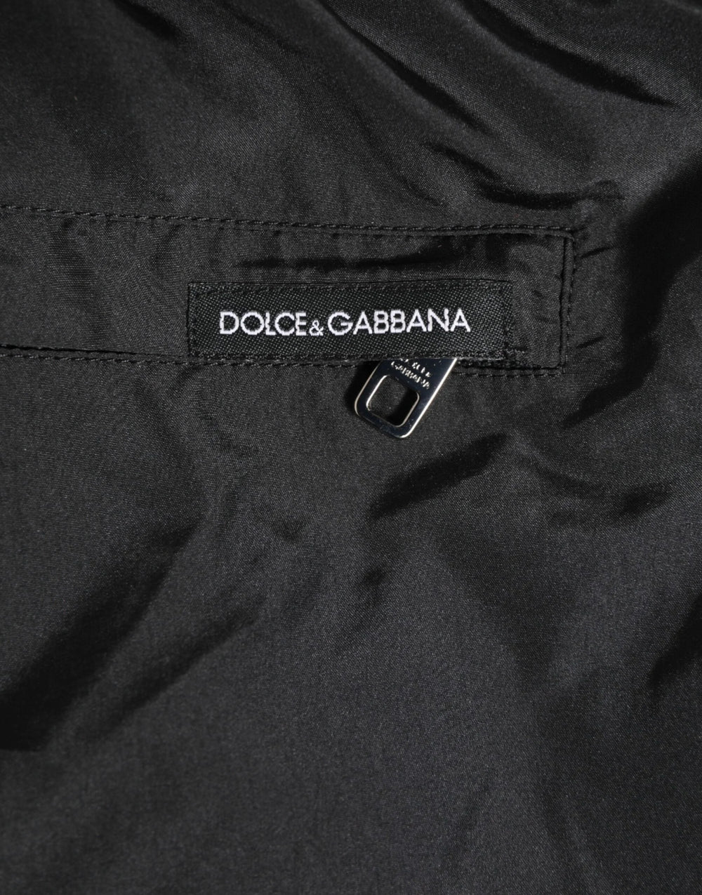 Dolce & Gabbana Black Nylon KING Sideband Men Boxer Shorts Swimwear - IT6| L