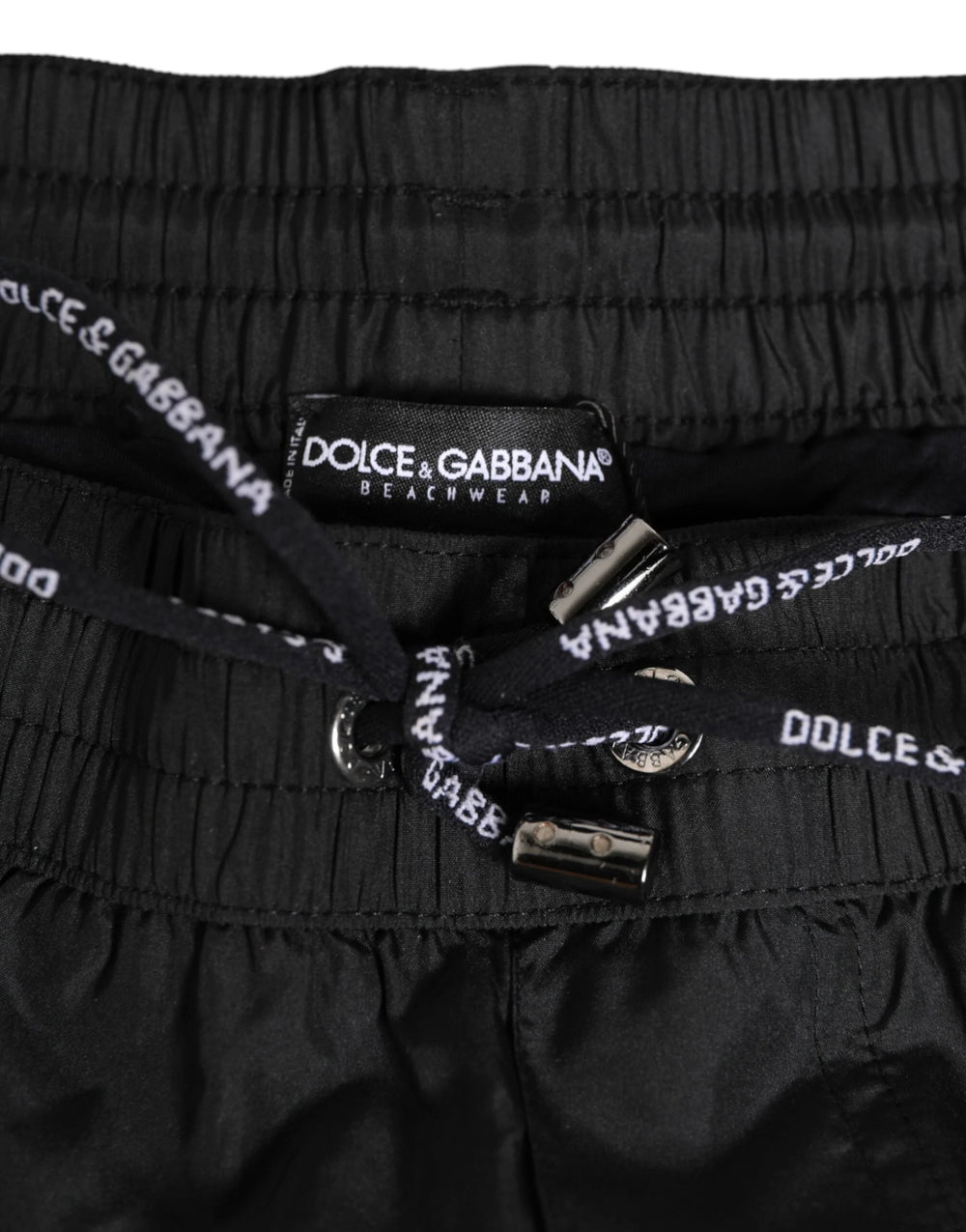Dolce & Gabbana Black Nylon KING Sideband Men Boxer Shorts Swimwear - IT6| L