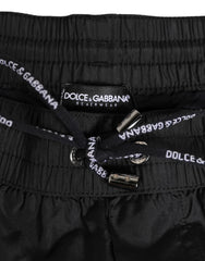 Dolce & Gabbana Black Nylon KING Sideband Men Boxer Shorts Swimwear - IT6| L