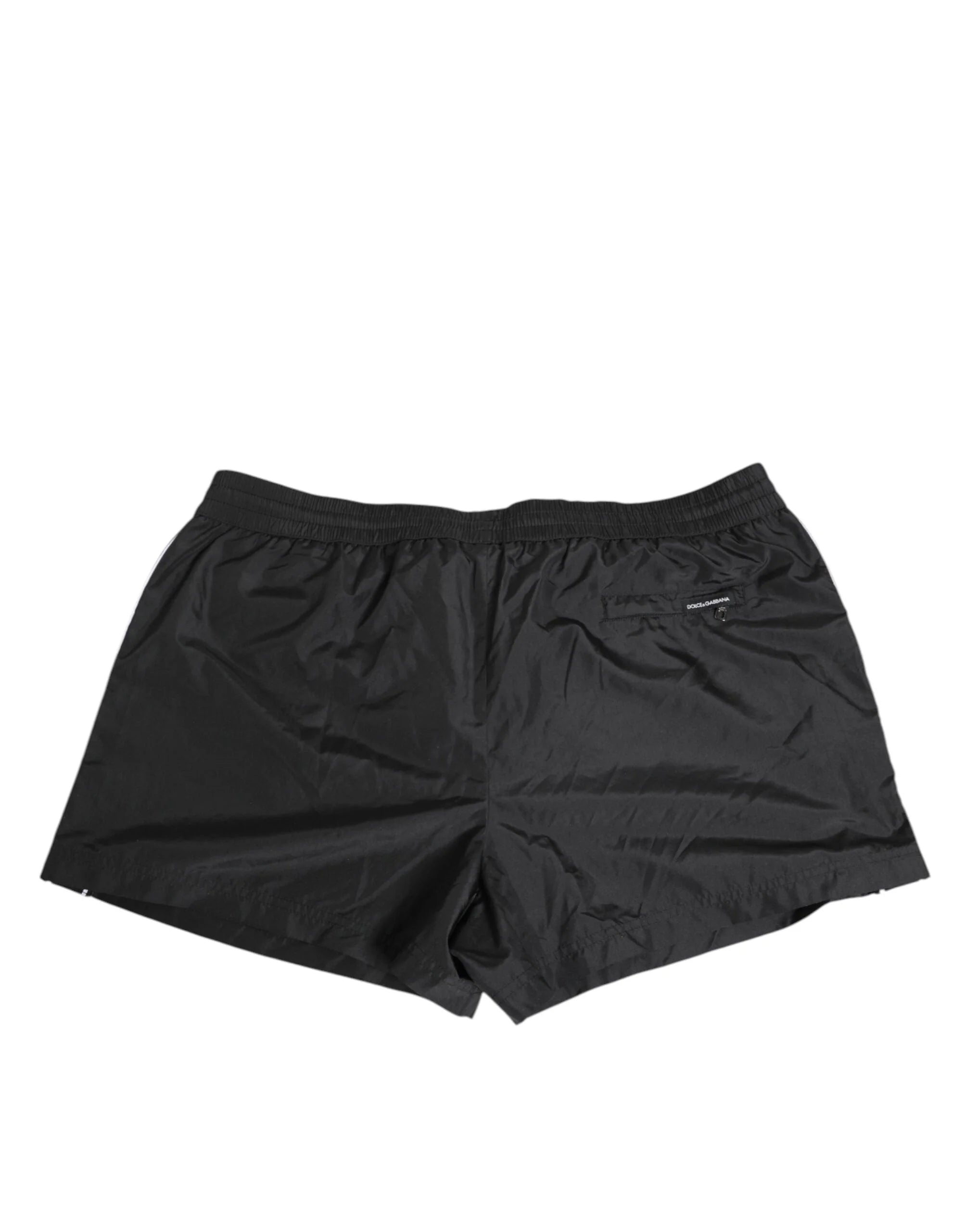 Dolce & Gabbana Black Nylon KING Sideband Men Boxer Shorts Swimwear - IT6| L