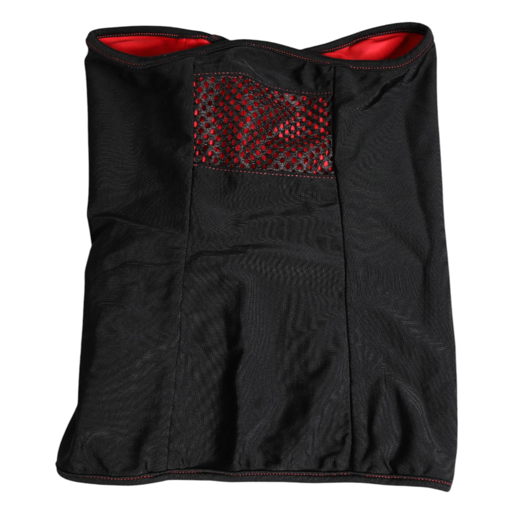 Dolce & Gabbana Black Nylon Knitted Neck Warmer Balaclava Scarf - Neck Gaiters