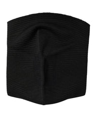 Dolce & Gabbana Black Nylon Knitted Ski Mask Balaclava - Balaclavas