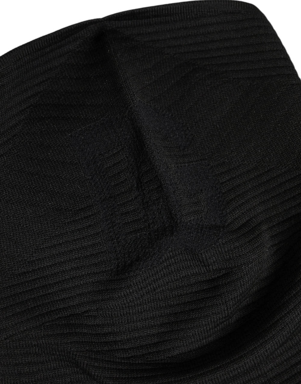 Dolce & Gabbana Black Nylon Knitted Ski Mask Balaclava - Balaclavas