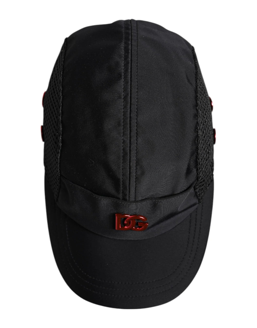 Dolce & Gabbana Black Nylon Logo 6 Panels Baseball Cap - 58 cm|M - Baseball Caps