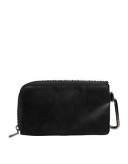 Dolce & Gabbana Black Nylon Logo Plaque Keyring Pouch Clutch Bag - Clutch Bags