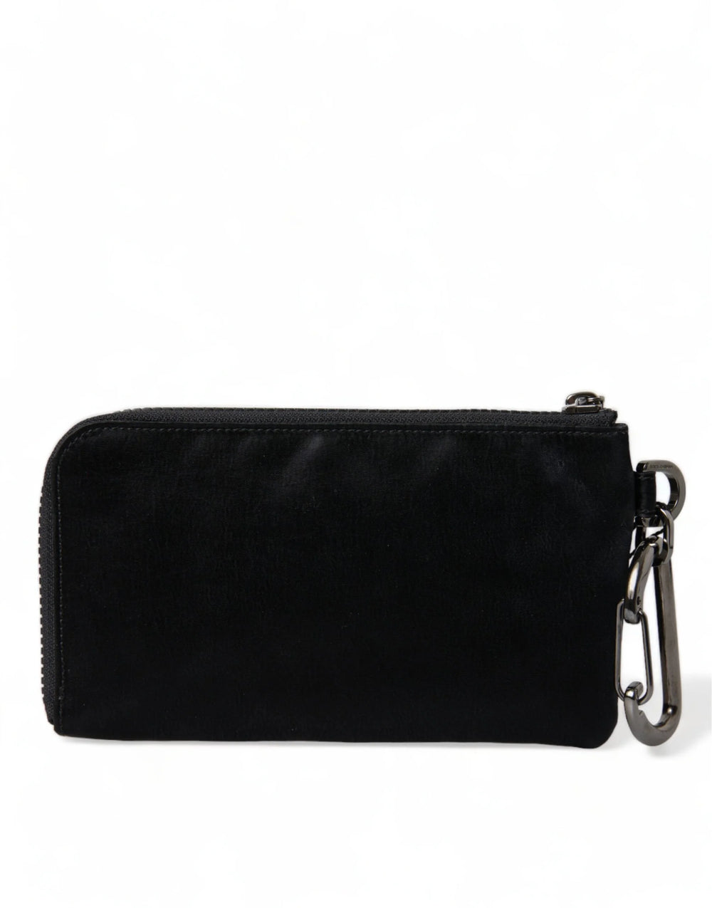 Dolce & Gabbana Black Nylon Logo Plaque Keyring Pouch Clutch Bag - Clutch Bags