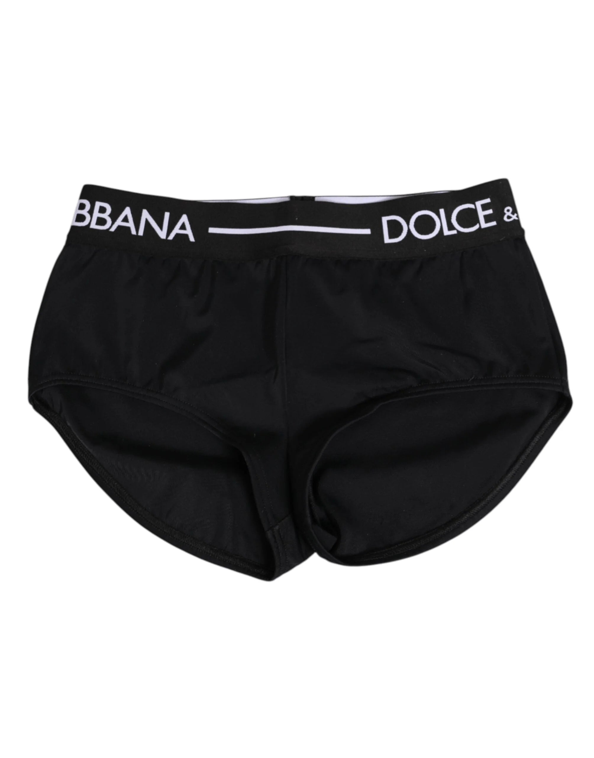 Dolce & Gabbana Black Nylon Logo Waistband Shorts Underwear - IT40|S - Briefs